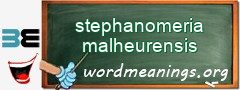 WordMeaning blackboard for stephanomeria malheurensis